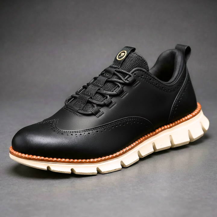 Heijnen - Scarpe da Ginnastica Brogue in Pelle Con Punta ad Ala