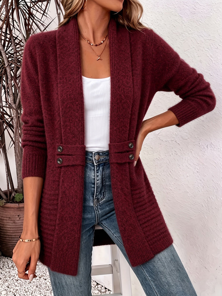 Linsey - Elegante Cardigan Con Apertura Frontale