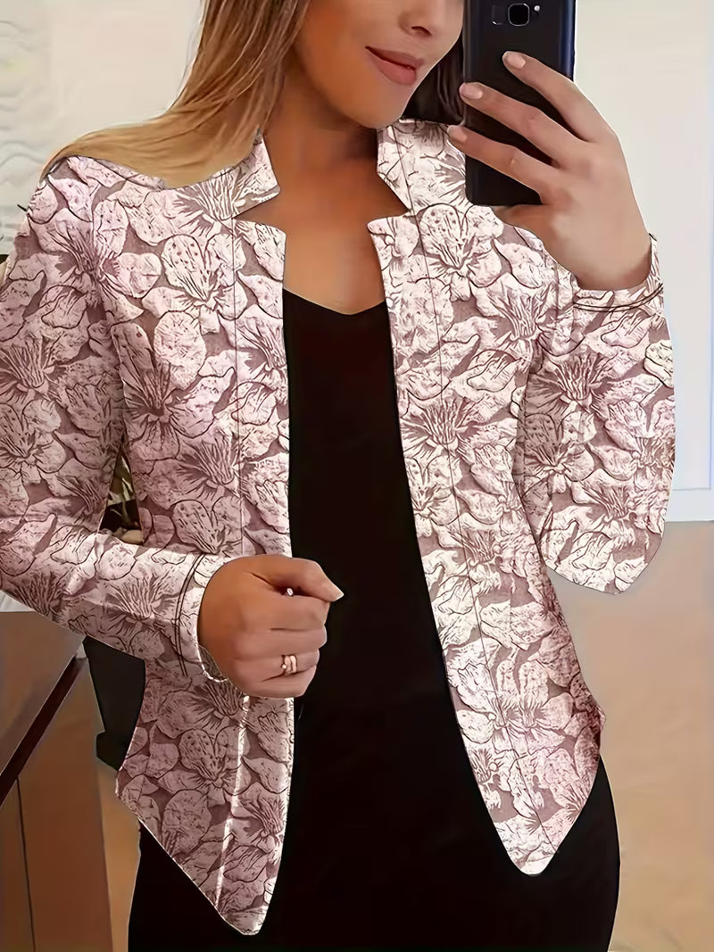 Tifany - Blazer a Maniche Lunghe con Stampa Floreale