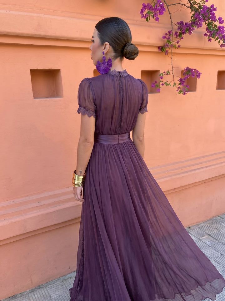 Eshley - Abito Lungo Vintage in Chiffon