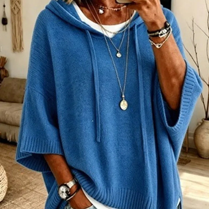 Kinala - Felpa con cappuccio oversize in maglia con cordoncino