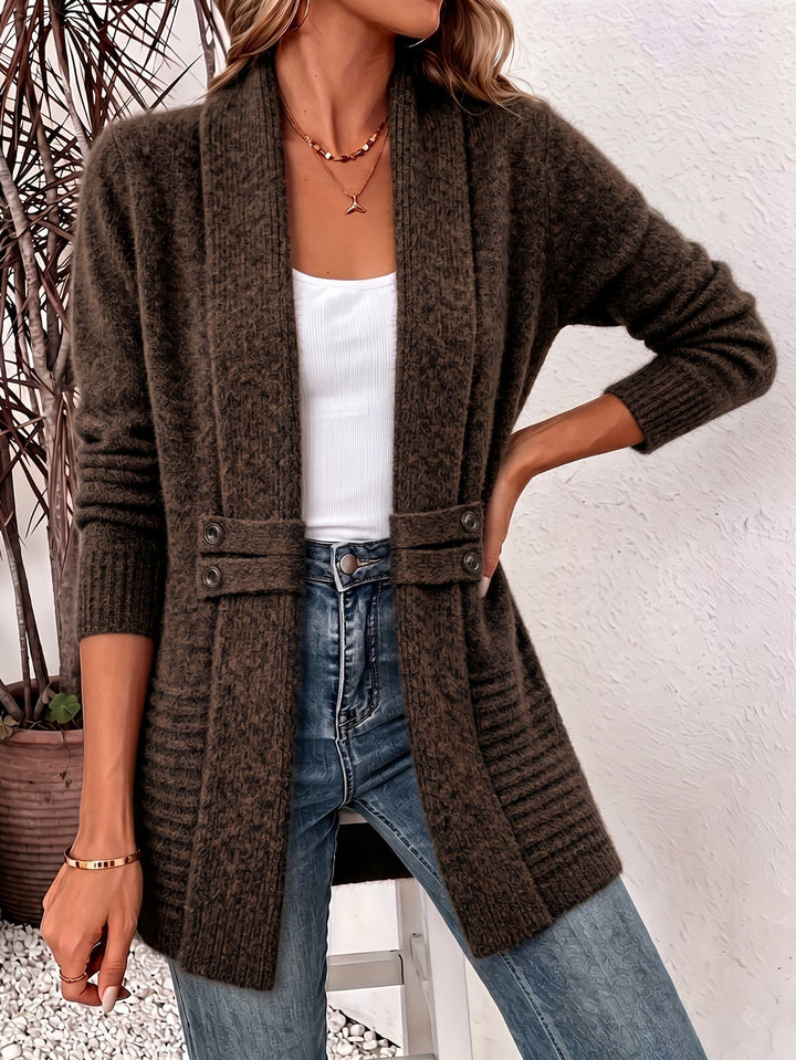 Linsey - Elegante Cardigan Con Apertura Frontale