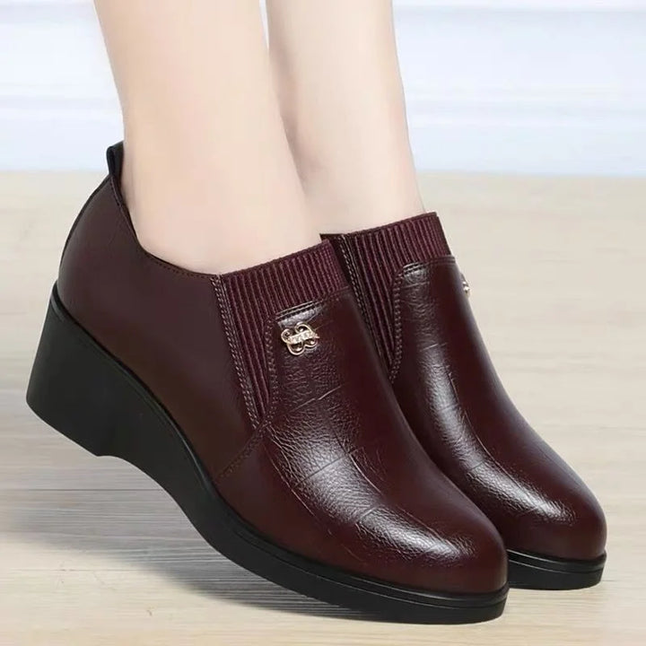 Switolina - Scarpe Alla Moda Con Zeppa In Pelle