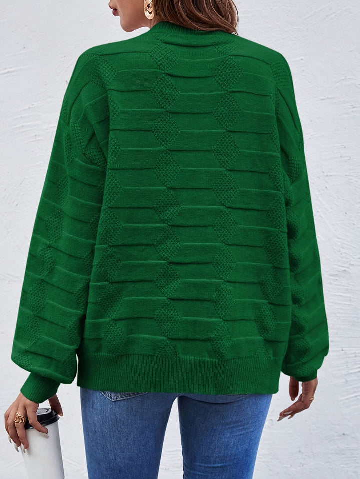 Annastina - Maglione Casual a Maniche Lunghe Con Collo Rotondo