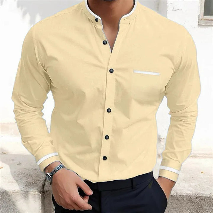 Askar - Camicia a Maniche Lunghe Con Bottoni