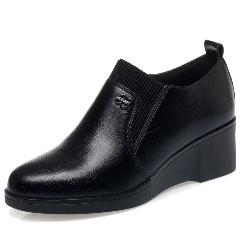 Switolina - Scarpe Alla Moda Con Zeppa In Pelle
