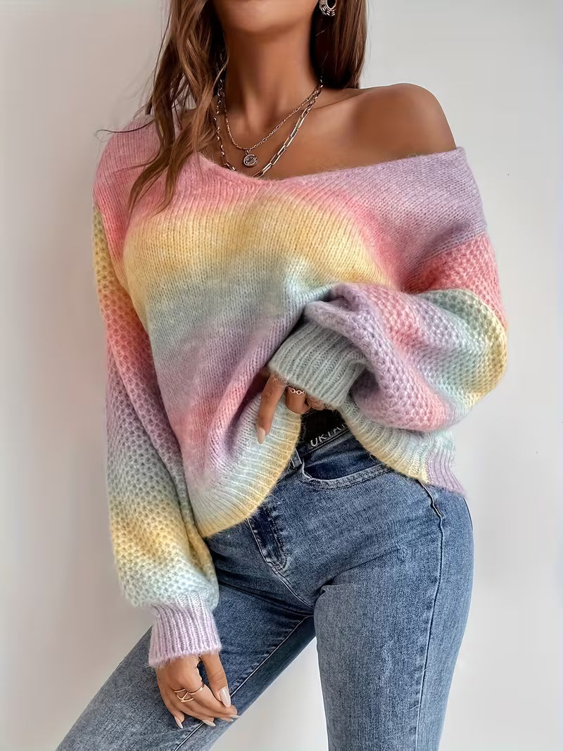 Errin - Maglione Lavorato a Maglia Con Sfumature Di Colore