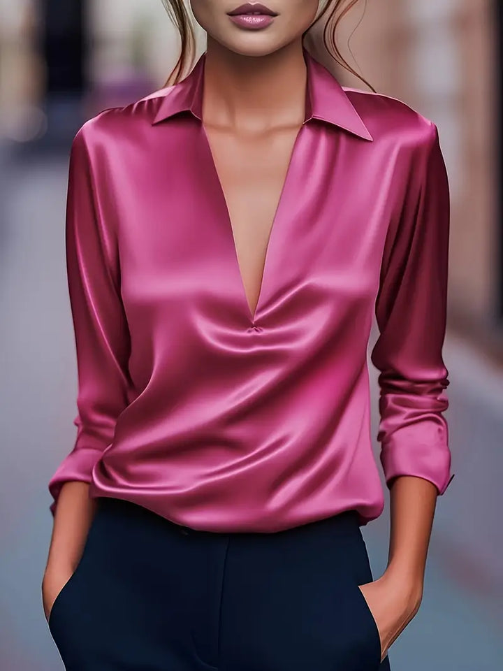 Nadene - Camicetta Con Scollo a V Premium