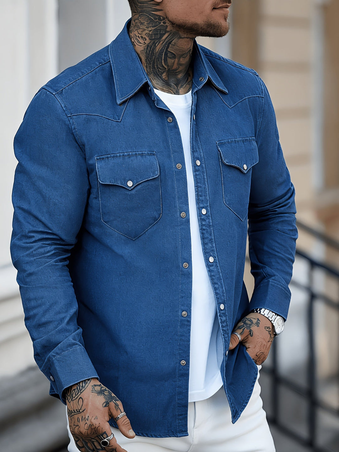 Zeynal - Camicia Casual in Denim