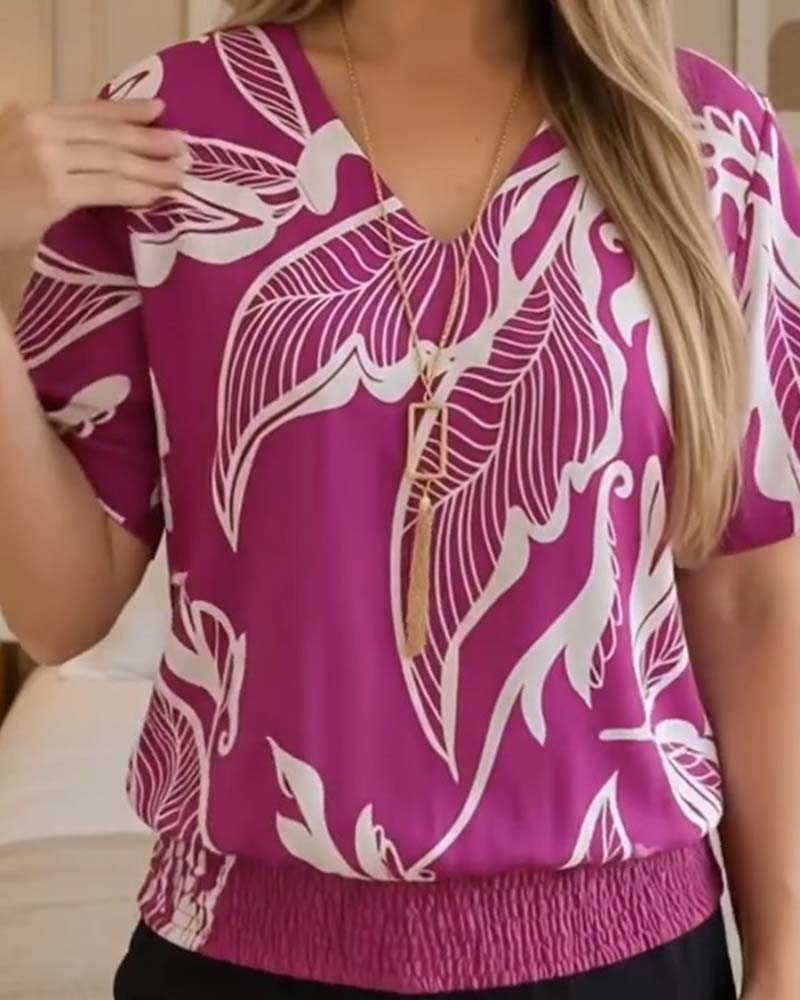 Isheba - Elegante Camicetta a Maniche Corte