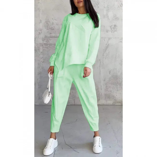 Tashia - Set Composto da Felpa Casual a Maniche Lunghe e Pantaloni da Jogging