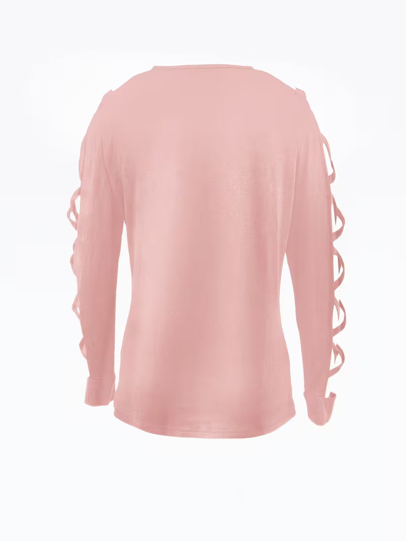 Yoonju - Camicia a Maniche Lunghe Con Ritagli E Maniche Incrociate