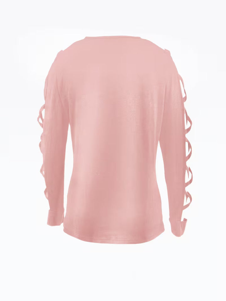 Yoonju - Camicia a Maniche Lunghe Con Ritagli E Maniche Incrociate