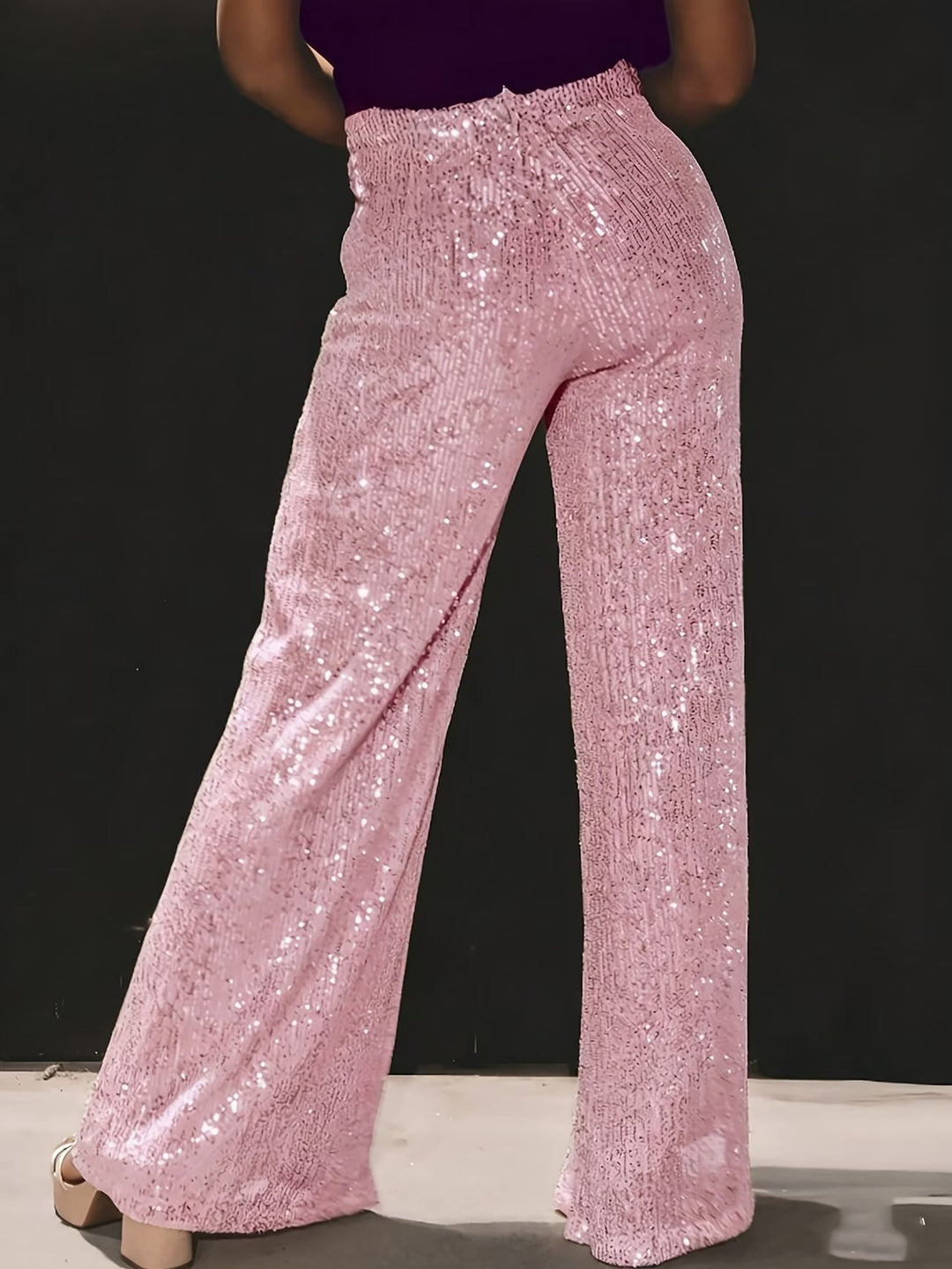 Tnora - Pantaloni a Gamba Larga E Vita Alta
