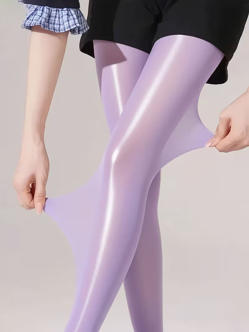 Bekah - Collant Elasticizzati Con Piedini ad Alta Lucentezza