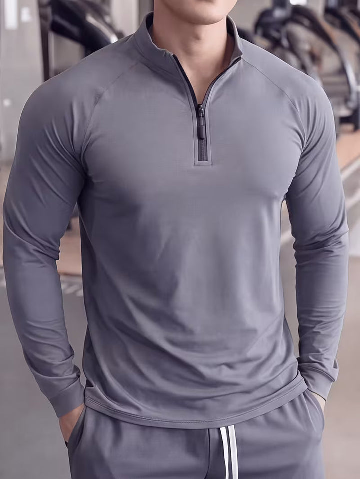 Zerdan - Felpa a Maniche Lunghe Con Mezza Zip