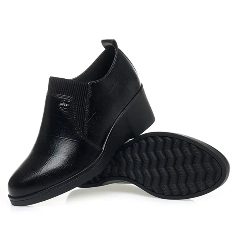 Switolina - Scarpe Alla Moda Con Zeppa In Pelle
