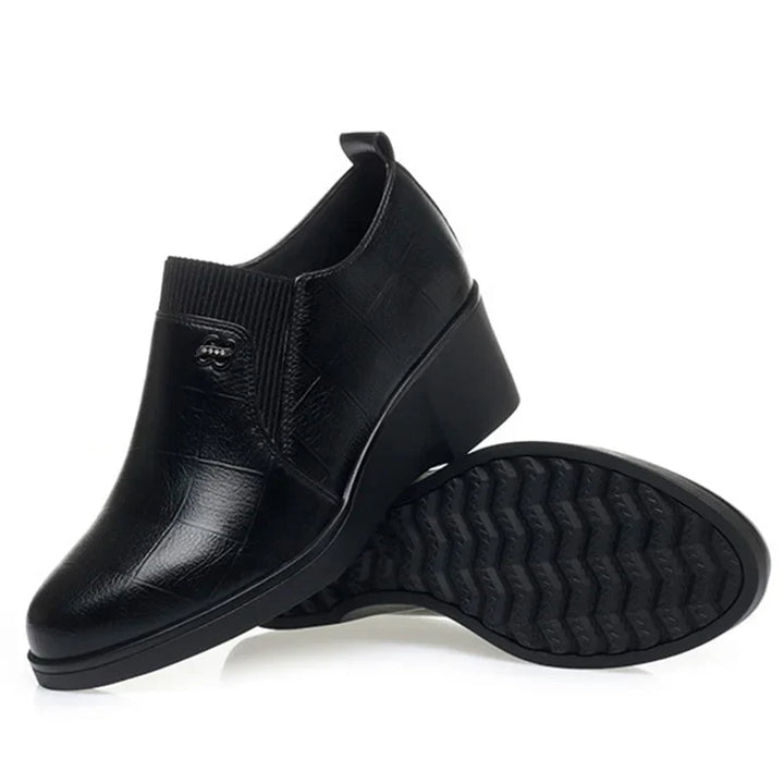 Switolina - Scarpe Alla Moda Con Zeppa In Pelle