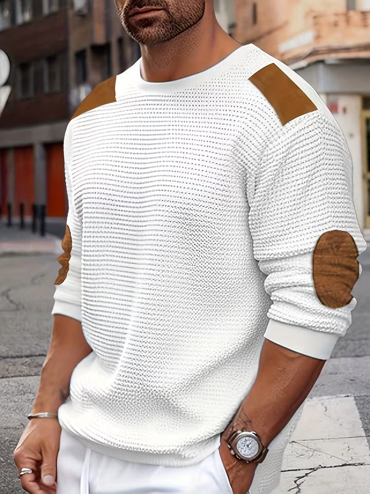 Joaol - Felpa Casual in Maglia a Nido D'ape