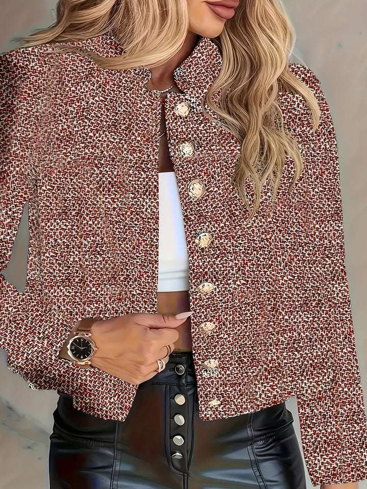 Aruzhan - Elegante Blazer a Maniche Lunghe Con Bottoni
