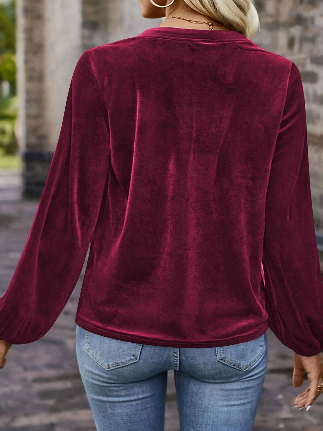 Ramina - Camicia Elegante a Maniche Lunghe Modello Lanterna