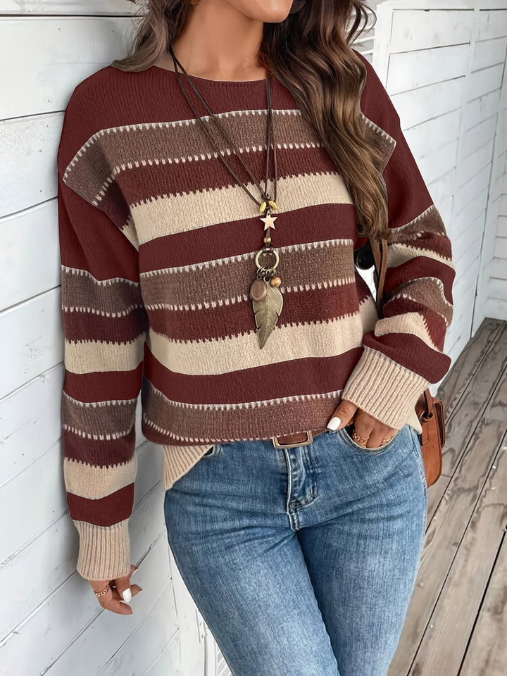 Fadina - Maglione in Maglia a Maniche Lunghe
