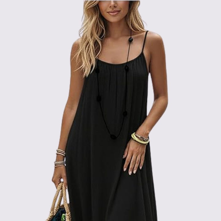 Diandra - Elegante Abito Lungo Con Schiena Scoperta