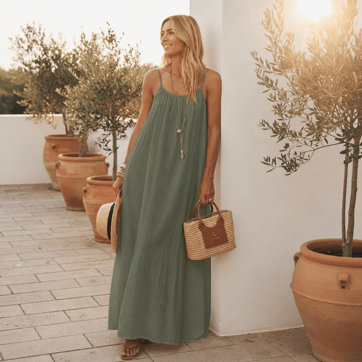 Diandra - Elegante Abito Lungo Con Schiena Scoperta