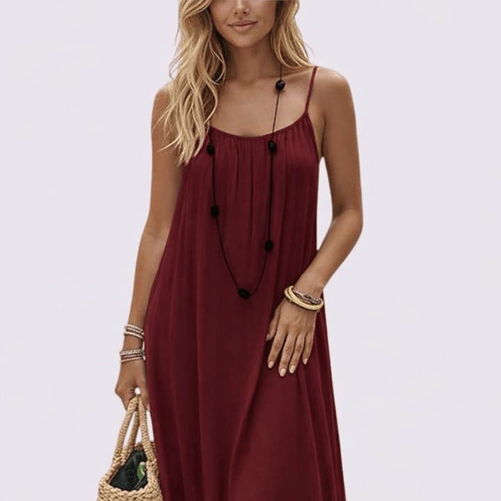 Diandra - Elegante Abito Lungo Con Schiena Scoperta