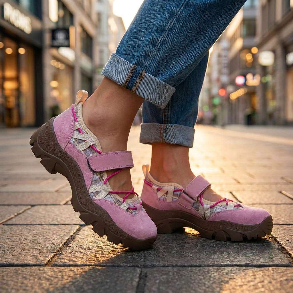 Wylma - Scarpe da Ginnastica Con Suola Spessa e Cinturino in Velcro