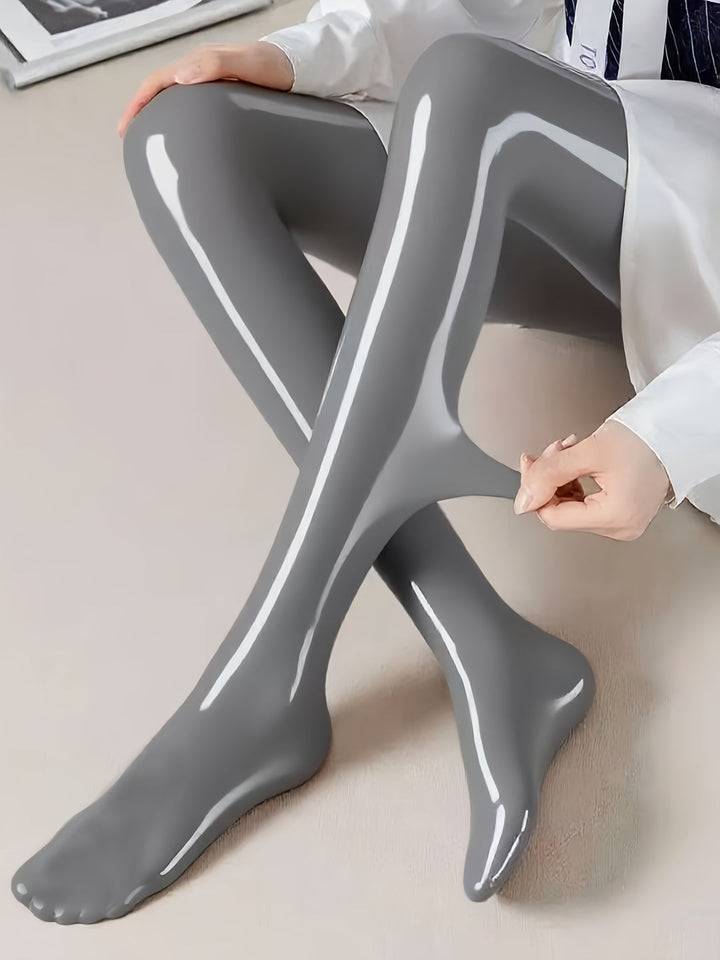 Bekah - Collant Elasticizzati Con Piedini ad Alta Lucentezza