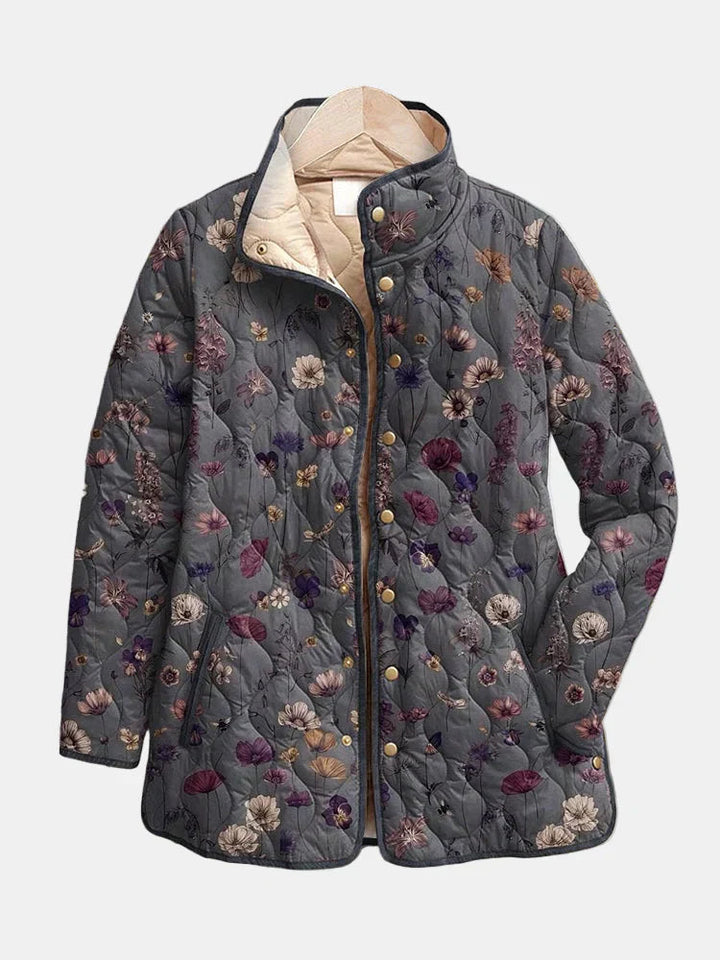 Kizil - Cappotto Trapuntato Con Stampa Floreale