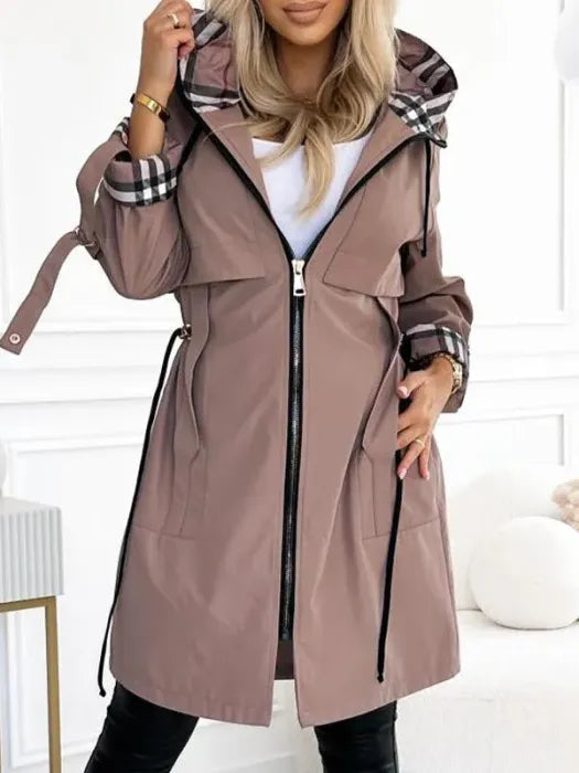 Liaa - Trench Con Cappuccio Antivento E Impermeabile