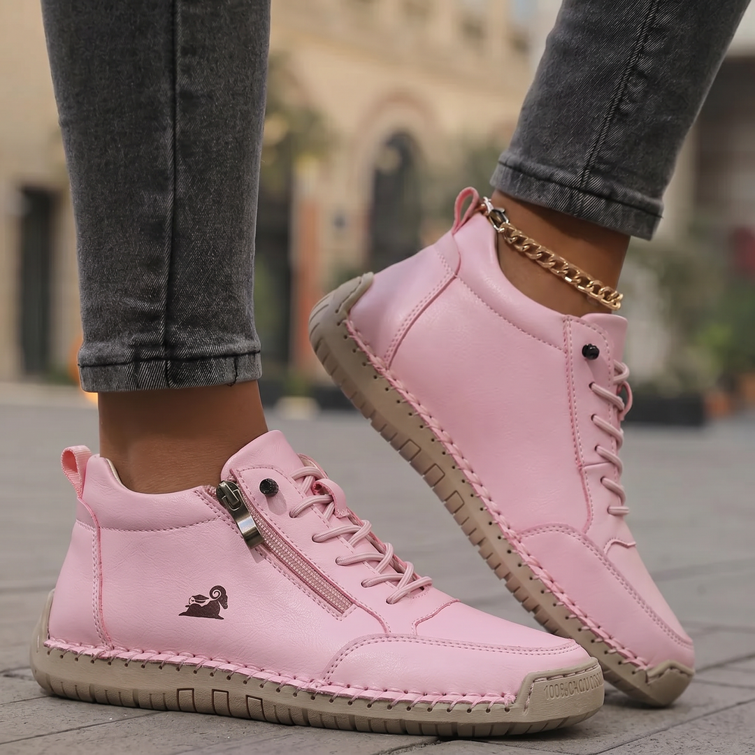 Schreiner - Scarpa da Ginnastica Con Lacci e Cerniera Laterale Con Cuciture a Contrasto