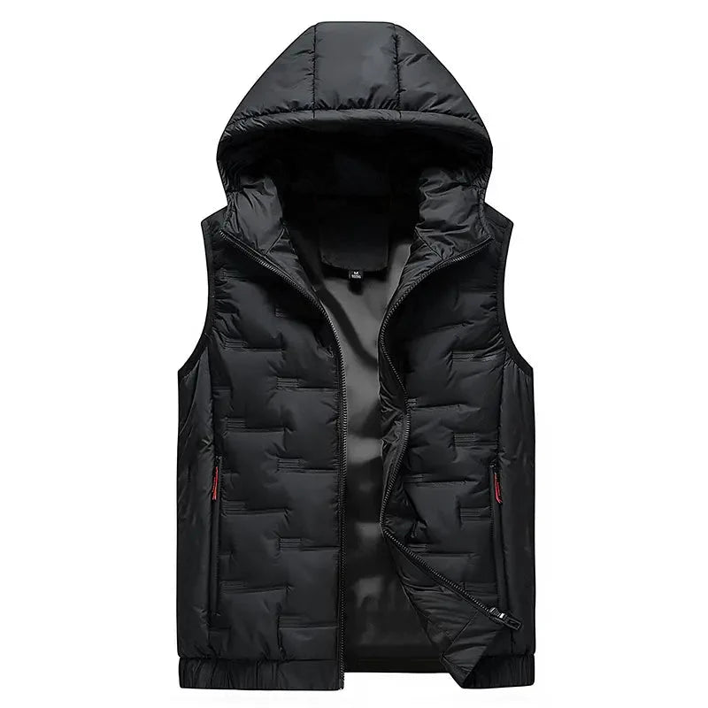 Ragner - Gilet Morbido Con Cappuccio E Cerniera