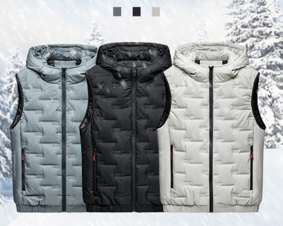 Ragner - Gilet Morbido Con Cappuccio E Cerniera