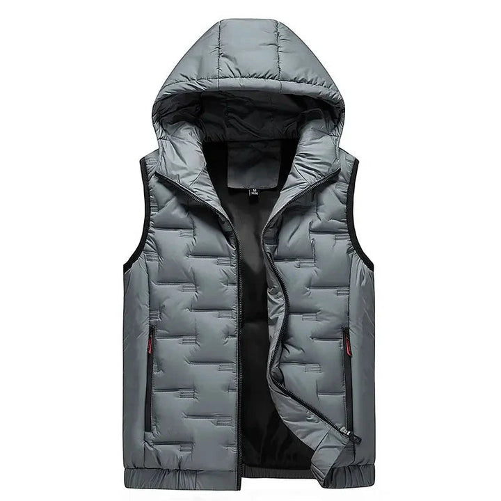 Ragner - Gilet Morbido Con Cappuccio E Cerniera