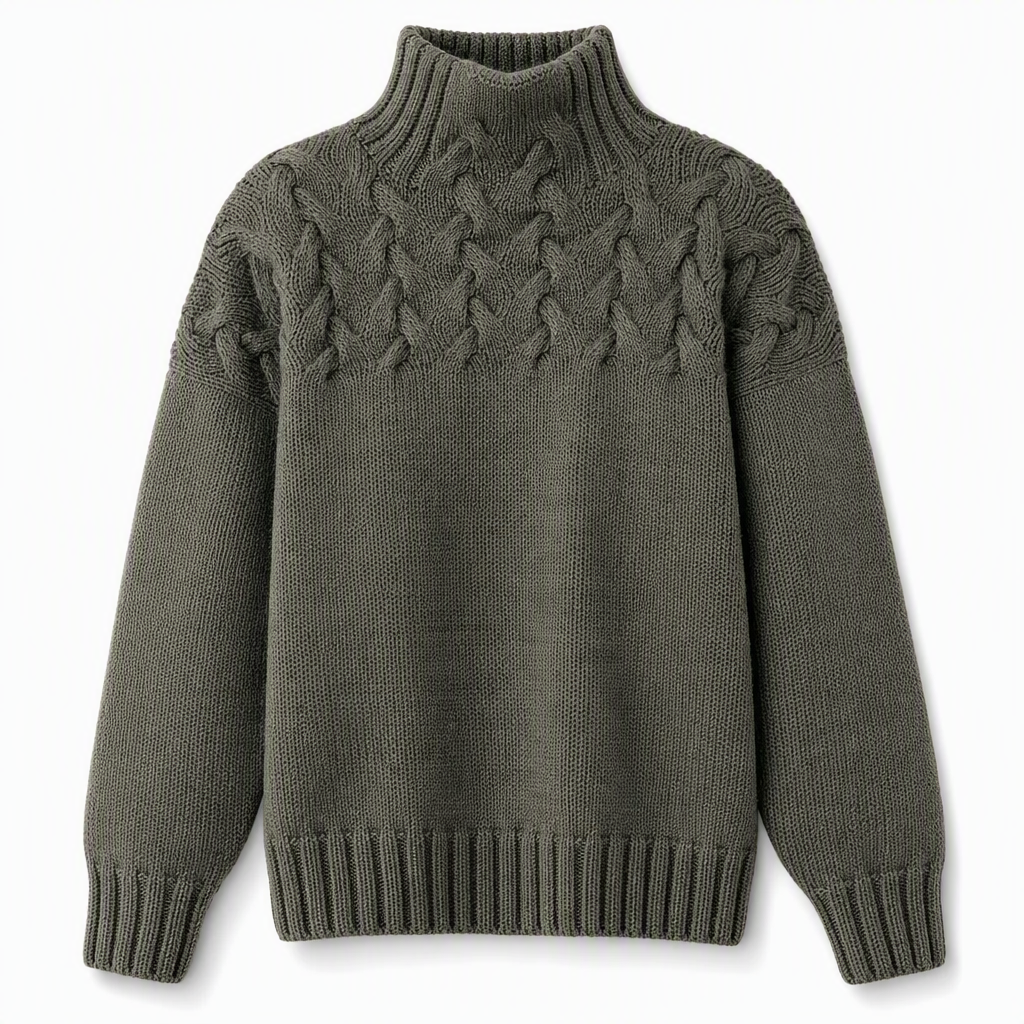 Jimmima - Maglione a Collo Alto Lavorato a Maglia