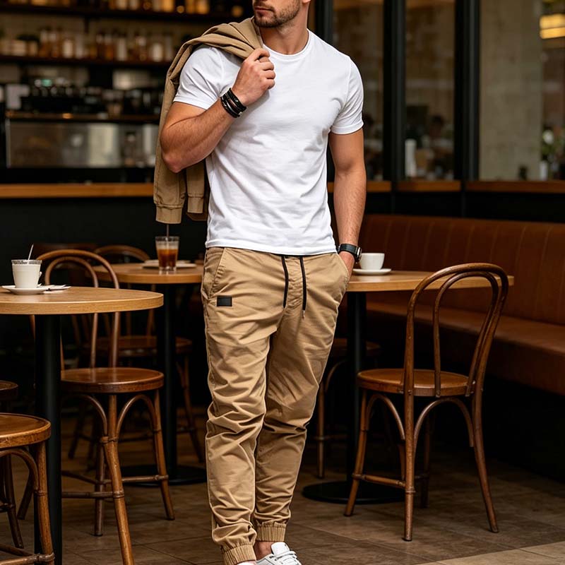 Lonan - Pantaloni Della Tuta Casual Con Coulisse