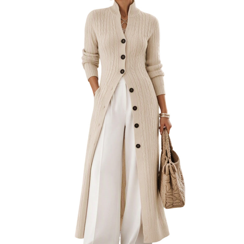 Noreena - Cardigan Con Lavorazione a Trecce e Chiusura Con Bottoni