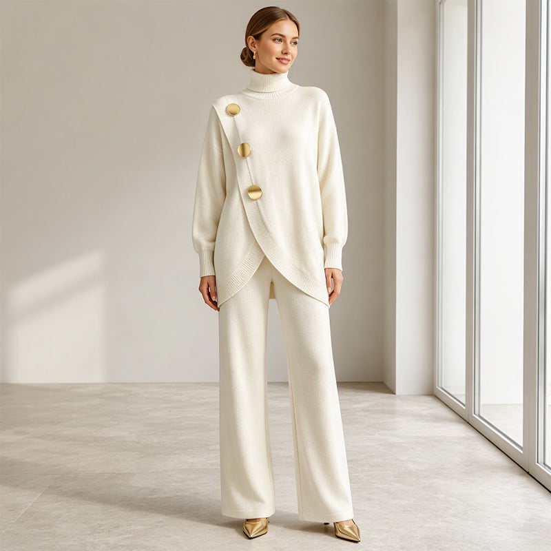 Niyana - Elegante Completo a Due Pezzi in Maglia