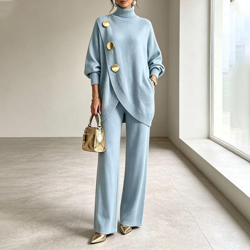Niyana - Elegante Completo a Due Pezzi in Maglia