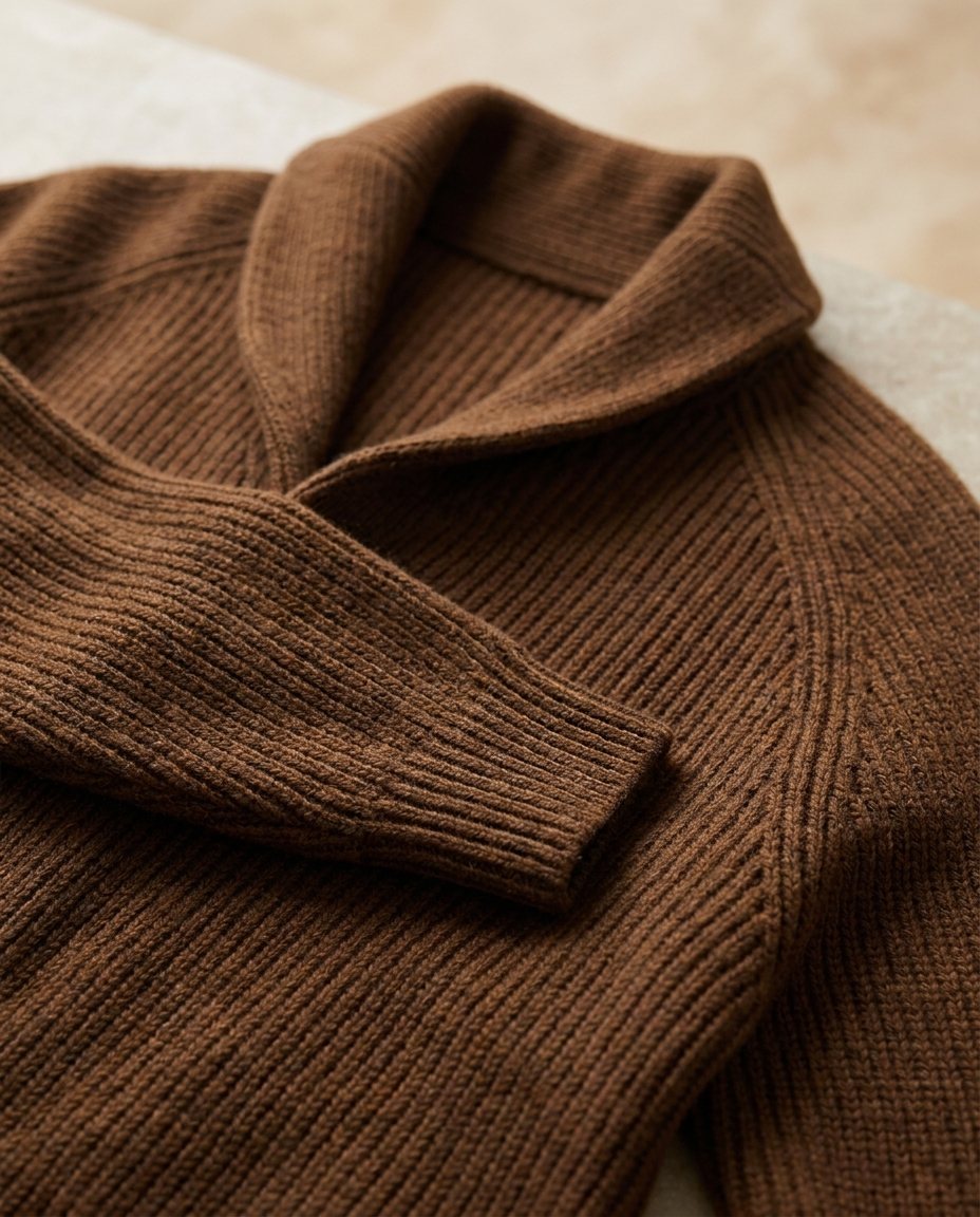 Jirri - Cardigan in Maglia Con Collo a Scialle E Abbottonatura