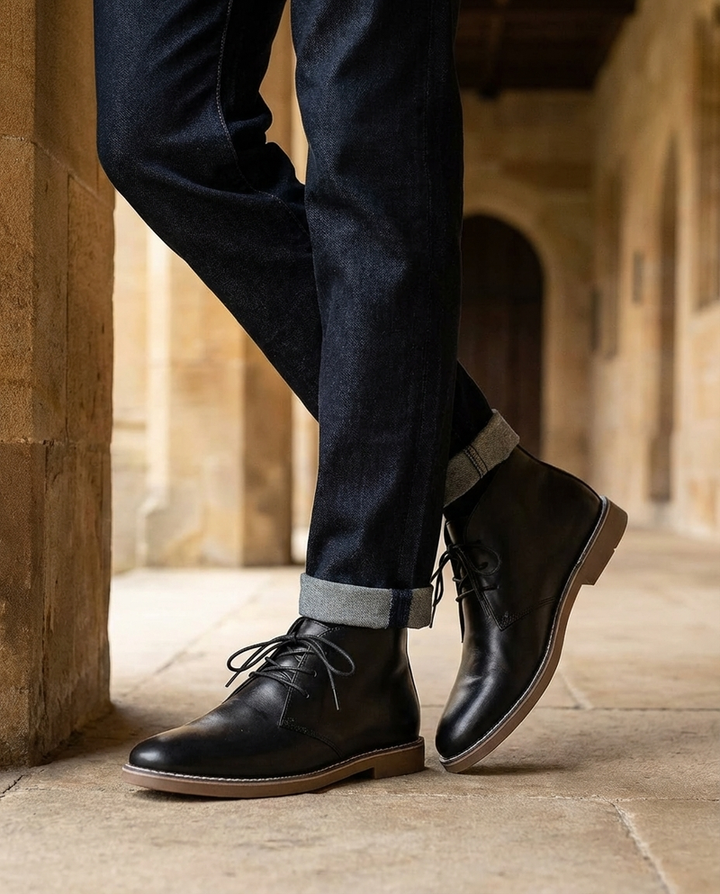 Mathyas - Stivaletti Chukka in Pelle Con Allacciatura
